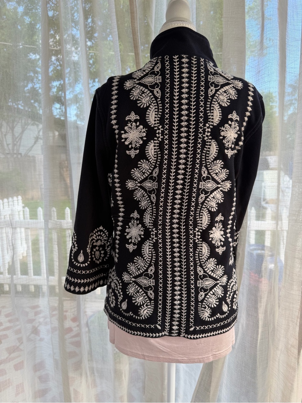 Johnny Was Embroidered Black Women's Coat XS - Picture 8 of 16